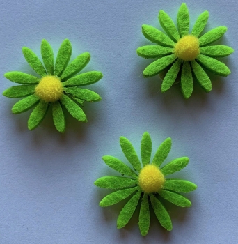 Wunderschöne Filz-Deko-Blume Margerite grün